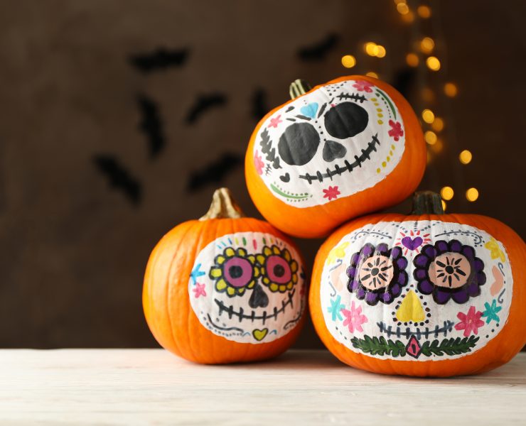 Day of the Dead Painted Pumpkin