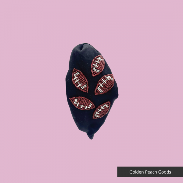 Game Day Style: Beaded Football Headband