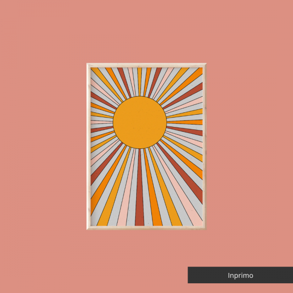 Inprimo: Retro Sunburst Print